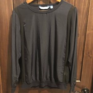 2/$12 Simply Vera Vera Wang Black Mesh Side Top
